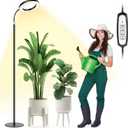 LBW Grow Lights for Indoor Plants Full Spectrum with Stand, Floor Plant Growing Lamp for Large Plants, Auto ON/Off Timer 4/8/12H, 4 Dimmable Levels, 47.2-63 inches Adjustable Height