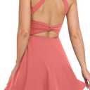 JAFINSY Womens Workout Tennis Dress with Built in Shorts and Bra Athletic Golf Activewear for Exercise (Pink, Small)