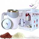 Toycol Rechargeable Electric Automatic Magnetic Self Stirring Insulated Rotating Mixing Cup - USB Travel Coffee/Tea/Hot Chocolate/Milk Mug - 12.9oz (Grey) for Office/Kitchen/Travel (Gray)