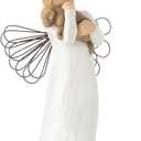 Willow Tree Angel of Friendship, for Those who Share The Spirit of Friendship, Angel Carrying Dog as Reminder of Loyal Pets and Friends, Present and Past, Sculpted Hand-Painted Figure (Cream)