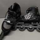 Nattork Adjustable Blades Roller Skates for Adults Women and Men,Outdoor & Indoor Black Inline Skates for Kids,Boys,Beginners, Men Size 9.5 10.5 11 12