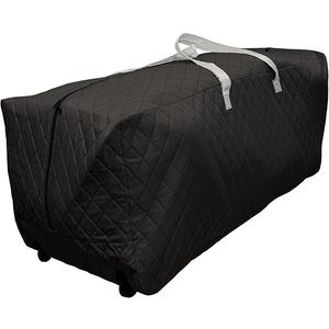 75 Gallon Heavy Duty Rolling Duffle Bag – Quilted, Durable Moving & Storage Bag with Wheels – Extra Large Capacity for Dorm, Holiday, Travel or Seasonal Use in Black by Simple Living Solutions