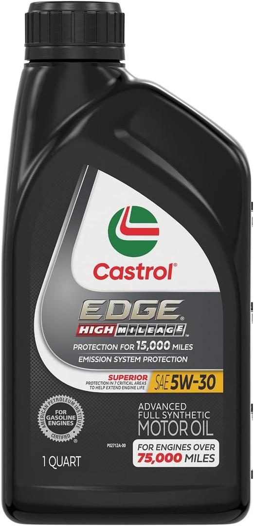 Castrol Edge High Mileage 5W-30 Advanced Full Synthetic Motor Oil, 1 Quart (Pack of 1), 32 Fl Oz