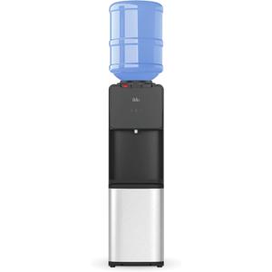 Brio 130 Series Top-Load Water Cooler Dispenser for 3- and 5-Gallon Bottles, Hot & Cold, Spill-Free Loading, Child Safety Lock, Energy Star 3.0, Black & Stainless