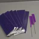 60 Pieces Flexible Curling Rods Twist Foam Flexi Rods No Heat Hair Rods Hair Rollers and Steel Pintail Rat Tail Comb for Long or Short Hair Women Girls (9.45 x 0.31, Purple)