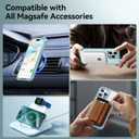 Magnetic Invisible Stand Designed for iPhone 15 Pro Max Case [Military Drop Protection] [Compatible with MagSafe] Shockproof Slim Translucent Matte Cover for iPhone 15 Pro Max Phone Case 6.7", Blue