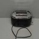 Mueller Retro Toaster 2 Slice with 7 Browning Levels and 3 Functions: Reheat, Defrost & Cancel, Stainless Steel Features, Removable Crumb Tray, Under Base Cord Storage, Black