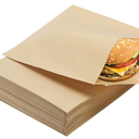 200 Pcs Paper Sandwich Bags 7.9 x 8.6 Inch Greaseproof Wax-lined Brown Lunch Bag Bakery Bags for Cookies Sandwich Snacks Popcorn Doughnut
