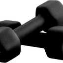 Portzon Weights Dumbbells 10 Colors Options Compatible with Set of 2 Neoprene Dumbbells Set,1-15 LB, Anti-Slip, Anti-roll, Hex Shape for Shoulder,Neck, and Hand Training for Seniors (Black)