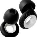 Concert Ear Plugs, Yawsoy High Fidelity Noise Cancelling Ear Plugs, Reusable Ear Plugs for Musicians, Raves, Focus and Sleep, 20dB Noise Reduction & Hearing Protection, 6 Pair Ear Tips in S/M/L(Black)