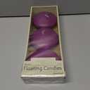 Zest Candle 3-Piece Folding Candles, 4-Inch, Purple