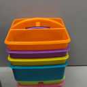Teacher Created Resources Assorted Bright Colors Portable Plastic Storage Caddy 6-Pack for Classrooms, Kids Room, and Office Organization, (Lime, Orange, Pink, Purple, Teal, and Yellow) 3 Compartment