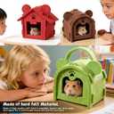 3-Pack Guinea Pig Houses Hideout, Small Pet Toy Cages, Cute Homes Bed for Small Animals Like Hamsters, Mouse Babies, Guinea Pigs, Ferrets, Chinchillas, and Hedgehogs to Hide and Rest.