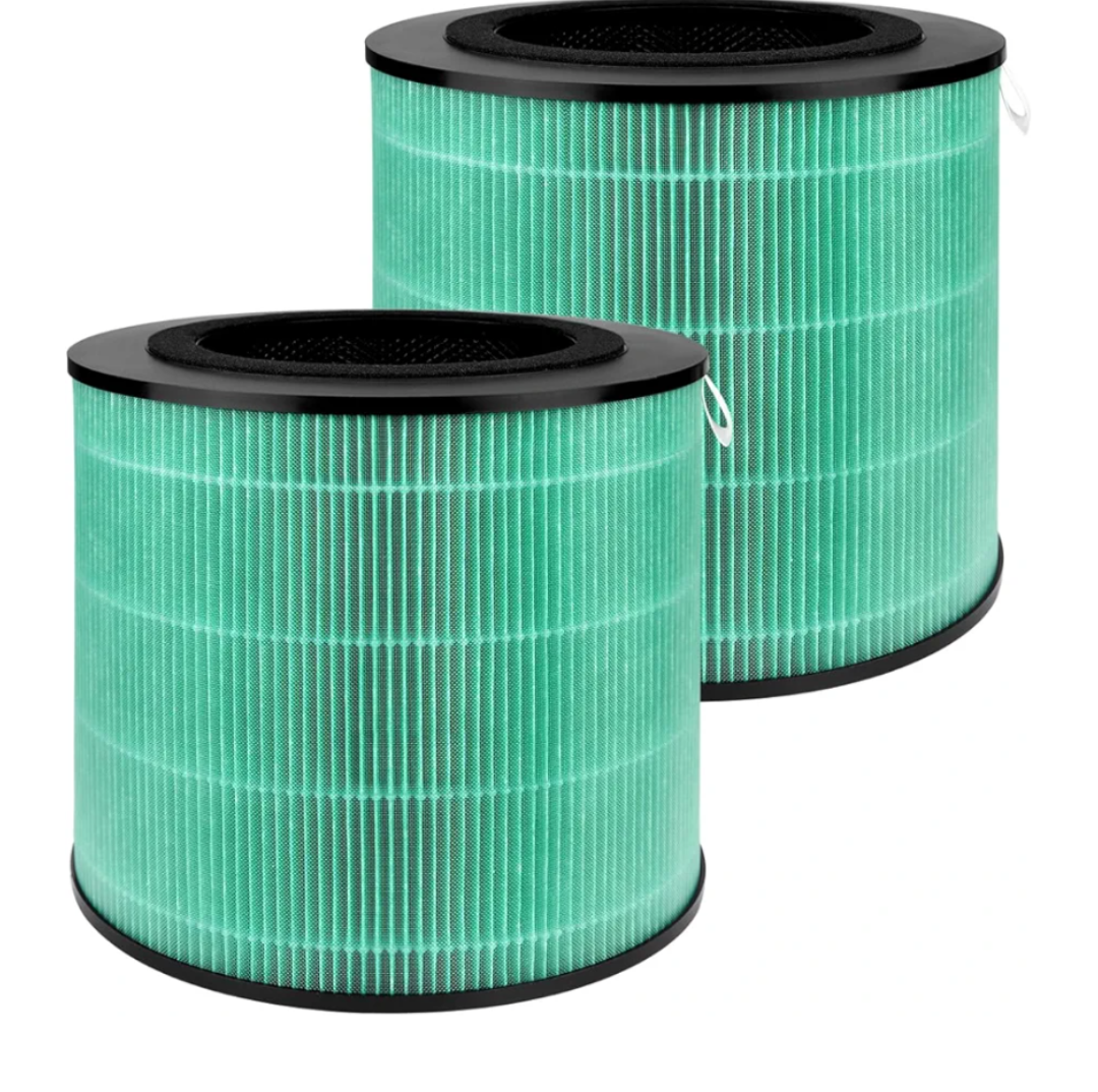 2 Pack 08W 09W Air Filter Replacement Compatible with 08W 09W Air Purifier, 4-in-1 High-Efficiency HEPA Air Filter- Pet Dander Version,Green