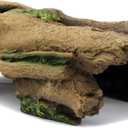 JIHAQUA Aquarium Resin Bark Terrarium Decor, Lizard, Snake or Reptile Hide, Lizard, Spider and Aquarium Fish Hide Cave (Large Bark B)