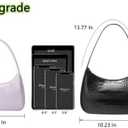 Shoulder Bags for Women, Cute Hobo Tote Handbag Mini Clutch Purse with Zipper Closure (Large, Crocodile&black)