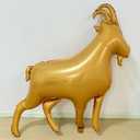 5Pcs Gold Sheep Foil Balloon Set/2 Large Sheep Balloons+ 3 Mini Sheep Head Balloons/Cute Farm Animal Balloons for Baby Shower,New Year, Farm Theme Birthday Party Decorations/Chinese Zodiac Party