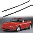 2 Pcs Left & Right Black Car Outer Door Window Moulding Trim Weatherstrip Seal Belt Compatible with Mazda Vehicle 1990-2005 Miata, Replace#NA01-58-810F NA01-59-810F