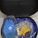 Snow-Chains Auto Fixing 1 Min Quick Fit Easy Installation Tire-Chains, Portable Reusable Universal Emergency Tire Traction Chain for Passenger Car, Pickup Trucks and SUV - Set of 2 (HKN-150)