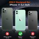 SPIDERCASE Shockproof for iPhone 11 Case,[10 FT Military Grade Drop Protection],with 2 pcs[Tempered Glass Screen Protector+Camera Lens Protector] Heavy Duty Full-Body Protective Phone Case, Black