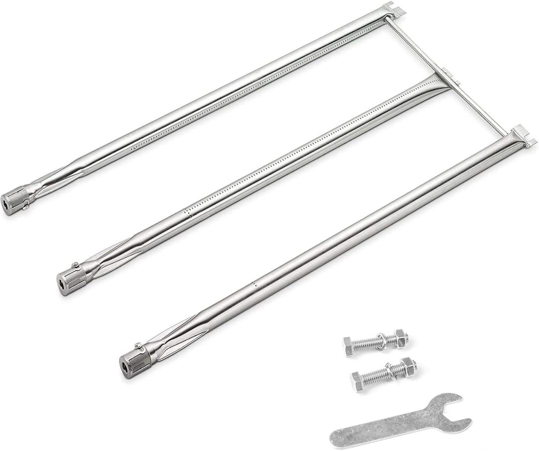 Hisencn 7508 Grill Burner Tube for Weber Genesis Silver B & C, Gold B & C, Weber Spirit 300, Spirit E310 E320 (with Side Control Knobs), Spirit 700 Weber 900 Burner Tube Set, 28 1/8 inches