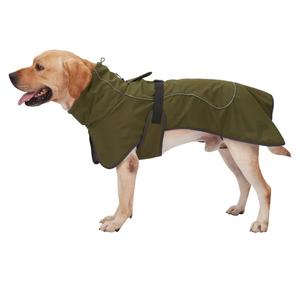 Dog W Coat Reflective Warm Fleece Jacket for Dog, Army Green, XX-Large
