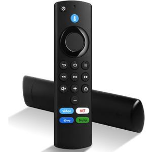 Replacement Firestick Remote Control for Fire Smart TV Cube & Stick (2nd Gen, 3rd Gen, 4K Max, 4K, Lite), Samrt TV 3rd Gen, for Toshiba, Insignia, Hisense, Pioneer TV (Black1)