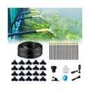 New Drip Irrigation Kit, Automatic Garden Watering System, Quick Connector And 360-Degree Bending Dropper Atomizing Copper Nozzle, Garden Plant Lawn Courtyard Watering System. (20Spray Nozzles)
