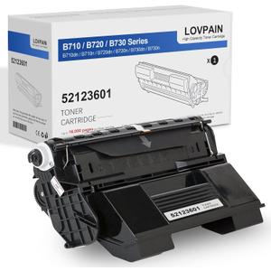B710/B720 High Capacity 52123601 Black Toner Cartridge 1 Pack - LOPAIN Compatible Toner Replacement for OKI B710dn B710n B720dn B720n B730 B730dn B730n Printer