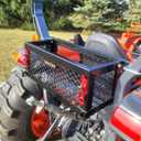 Heavy Duty Tractor Tool Box Universal-Fitting Tractor Tool Tray Accessories with 24x10x10in Tractor Basket Attachment - Fit for John Deere/Kubota Tractors