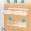 Nieifi Spice Rack Wall Mount, 4 Pack, Clear, Screw or Adhesive Installation, Spice Rack Organizer for Your Kitchen Cabinet or Pantry Door