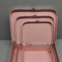 Fasmov 3 Pack Paperboard Suitcases Storage Box With Lids - Decorative Gift Boxes for Photo Storage, Home Decoration, Wedding, Birthday, Anniversary - Pink