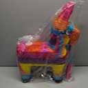 Poen 21 inches Large Rainbow Donkey Piata Multicolor Party Donkey Piata 21 x 15.7 x 6 Inches Mexican Theme Party Decoration Carnivals Festivals, Taco Tuesday Event Birthdays, Cinco De Mayo
