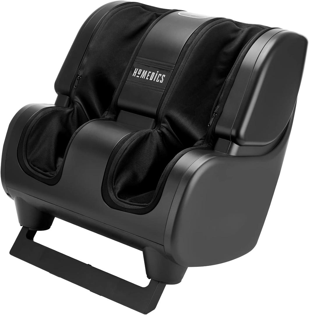 HoMedics Foot and Calf Massager, Deep Kneading Rolling Massage with 4 Programs, 3 Intensities, Adjustable Tilt for Comfort & Washable Liners. Foot Massager Machine That Hits The Calf at The Same time
