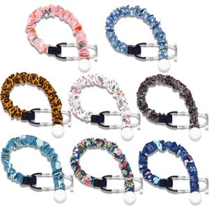 Nuanchu 8 Pieces Stethoscope Covers Handmade Scrunchie 8 Styles Cotton Stethoscope Sleeve Removable Tube Covers for Hospital Nurses Doctors