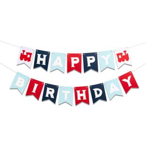 Train Theme Happy Birthday Banner - Colorful Birthday Banner Sign, Party Supplies for Kids Baby Adults Birthday Decorations, Anniversary, Home Decor... 8 Feet