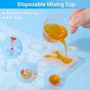 Gartful Epoxy Resin Tool Kit, 20Pack 50ml Plastic Graduated Cups, 200 Pack 40ml Disposable Measuring Cups, 10 Pack 15ml Droppers, 50 Pack Wooden Stir Sticks, Casting DIY Set for Art Craft, Pack of 280