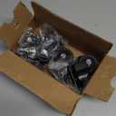 FactorDuty 2 inch Heavy Duty Polyurethane Caster Wheels with Side Locking Brake Double Ball Bearing Industrial Grade Solid Low Profile Smooth and Silent 1000LB Capacity Pack of 4