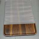 16" x12" Large Solid Acacia Wood Serving Tray Rectangular Wooden Serving Platter Natural Wooden Board for Bar Coffee Party