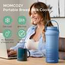 Momcozy 22oz Portable Breast Milk Cooler for Outdoor, Life Saver with 360 Total Cooling for 24 Hours, Larger Capacity Travel Breastmilk Chiller with 2pcs Baby Bottles for Breastmilk Storage