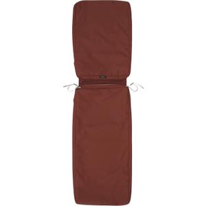 Classic Accessories Ravenna Water-Resistant 72 x 21 x 3 Inch Patio Chaise Lounge Cushion Slip Cover, Spice, Patio Furniture Cushion Covers