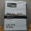 Depend Real Fit Adult Diapers, Incontinence Underwear for Men, Disposable, Maximum Absorbency, Large/Extra Large, Black, 68 Count