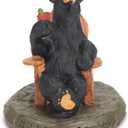 DEMDACO 5 O'Clock Somewhere Black Bear 3 x 3 Hand-cast Resin Figurine Sculpture