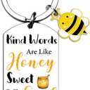 Bee Keychain Gifts For Women Friendship Bee Themed Gifts For Women Men Inspirational Motivational Keychain Gifts For Women