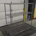 LohiQuip Wire Shelving Cart, 5-Shelf, Size H 67.5" x W 24" x L 60"