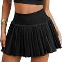Avidlove Skirts for Women y2k Mini Skirt Stretchy High Waisted Pleated Short Tennis Cheer Skirt XL