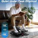 HOMGIM Under Desk Elliptical Machine - Quiet Motorized Leg Exerciser with Smart Remote, 12-Speed Manual Programs Auto/3 Auto Programs LCD Display & Bidirectional Motion for Home/Office