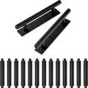 kwa heri 15Pack Self-Stick Push Pull Helper Black Hidden Cabinet Handles ABS Plastic Door Window Wardrobe Instant Cabinet Drawer Furniture Handles