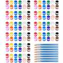 8 Pack Mini Acrylic Paint Set,12 Colors Acrylic Paints Strips for Kids&Adults Craft Paint,140 PCS Kids Painting Kit Container Strips Storage, Perfect for Home Birthday Classroom Party Favors……