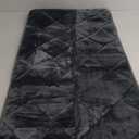 Luxury Bathroom Rug Mat, Extra Soft and Absorbent Microfiber Rugs, Non-Slip Plush Shaggy Carpet, Machine Wash Dry, Mats for Bathroom Floor,High Density Sponge (Checkered Dark Blue), 24x47 